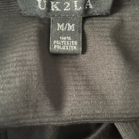 Mesh Trim Faux Leather Peplum Top - Picture 5 of 5